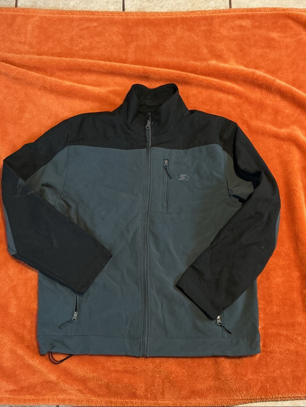 STARTER Two-Tone Black & Dark Gray Lightweight Jacket
